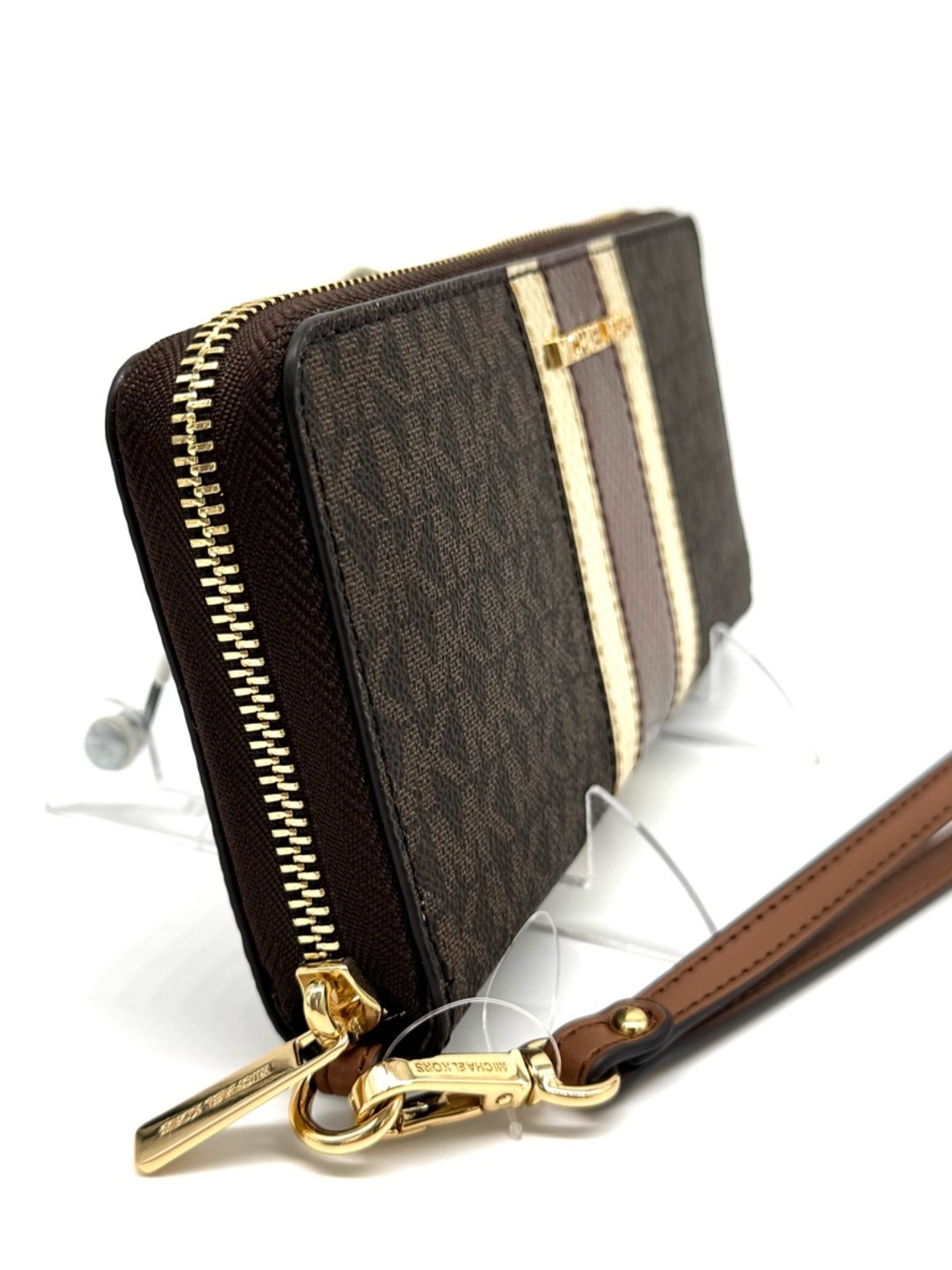 Michael Kors Large Continental Wallet Brown Signature Multi - Picture 4 of 8